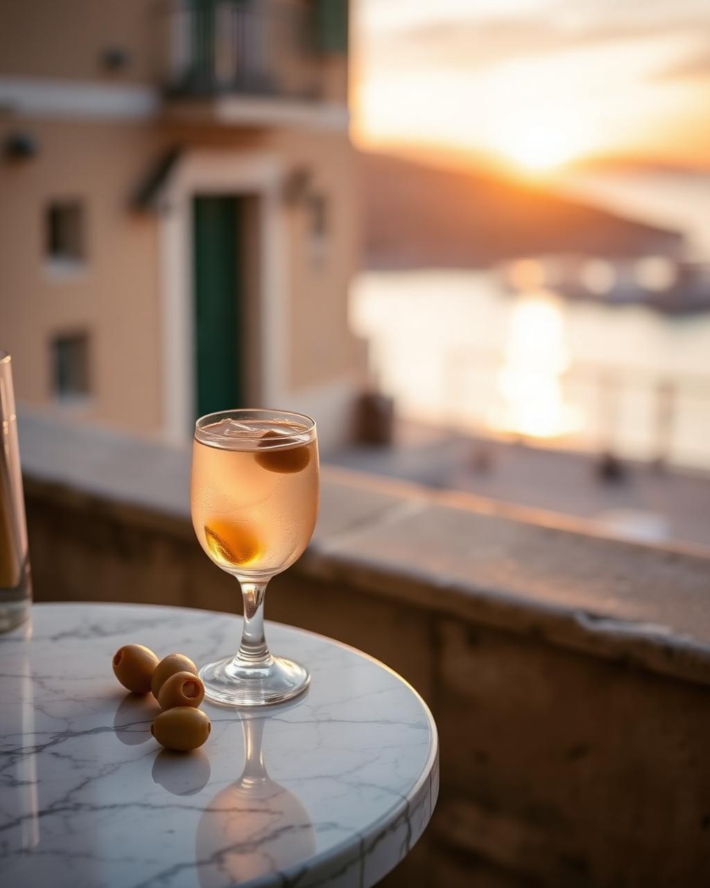 Perfect sunset aperitivo